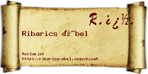Ribarics Ábel névjegykártya