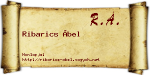 Ribarics Ábel névjegykártya